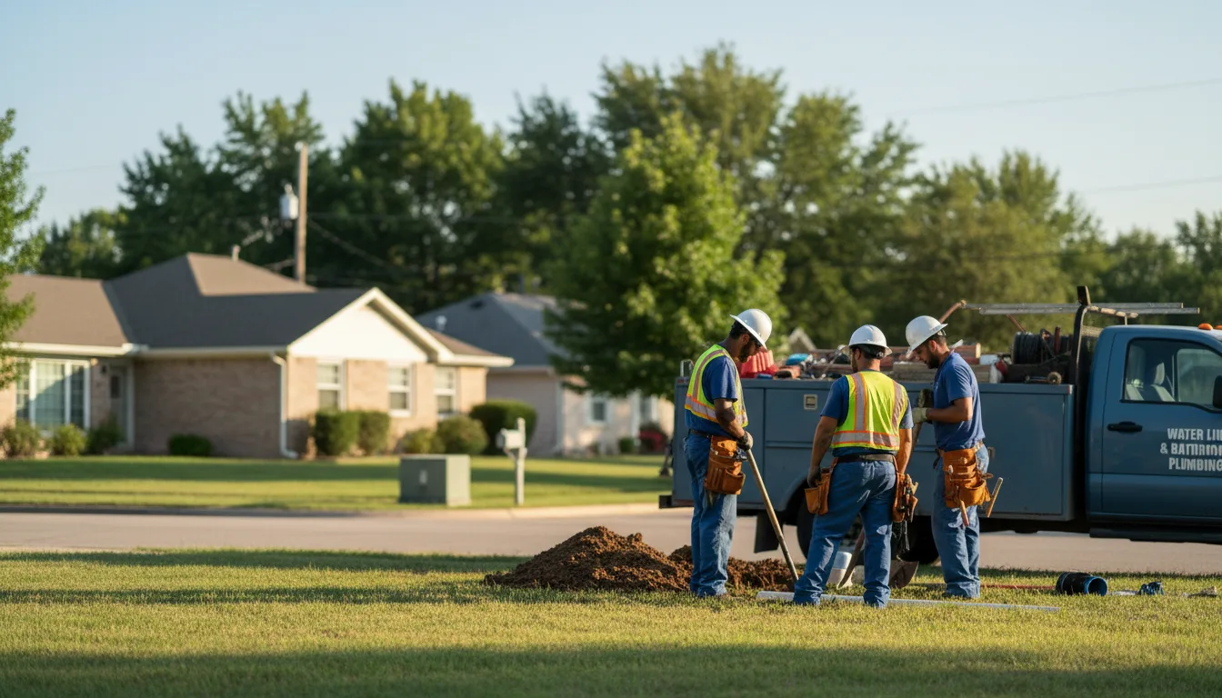 Residential water line and bathroom plumbing service in Rhame, ND